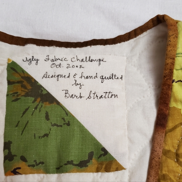 Vintage Y2K Handmade Floral Print Quilted Patchwork Vest One Size Boho Chic - Picture 4 of 14